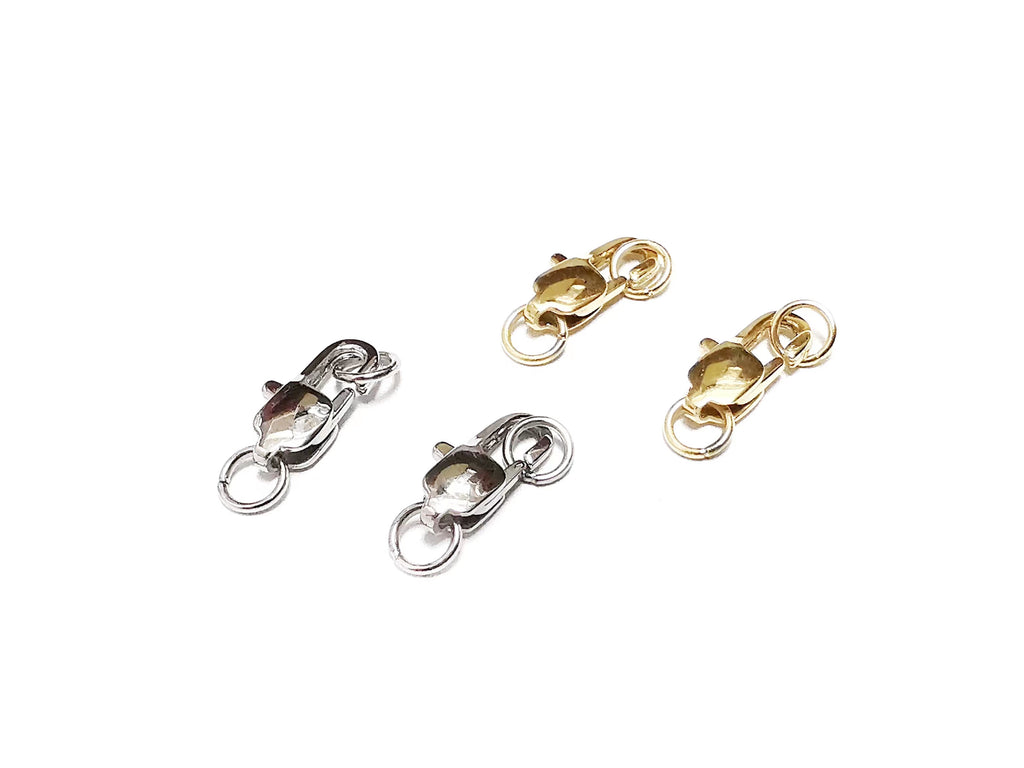 Clasp Set, Stainless Steel, 6x11mm, 2 pcs | 鏈扣套裝, 不鏽鋼, 長型, 6x11mm, 2個