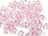 Bicone Glass Bead, 8mm, pink, 36pcs | 雙尖水晶玻璃, 8mm, 粉紅, 36粒