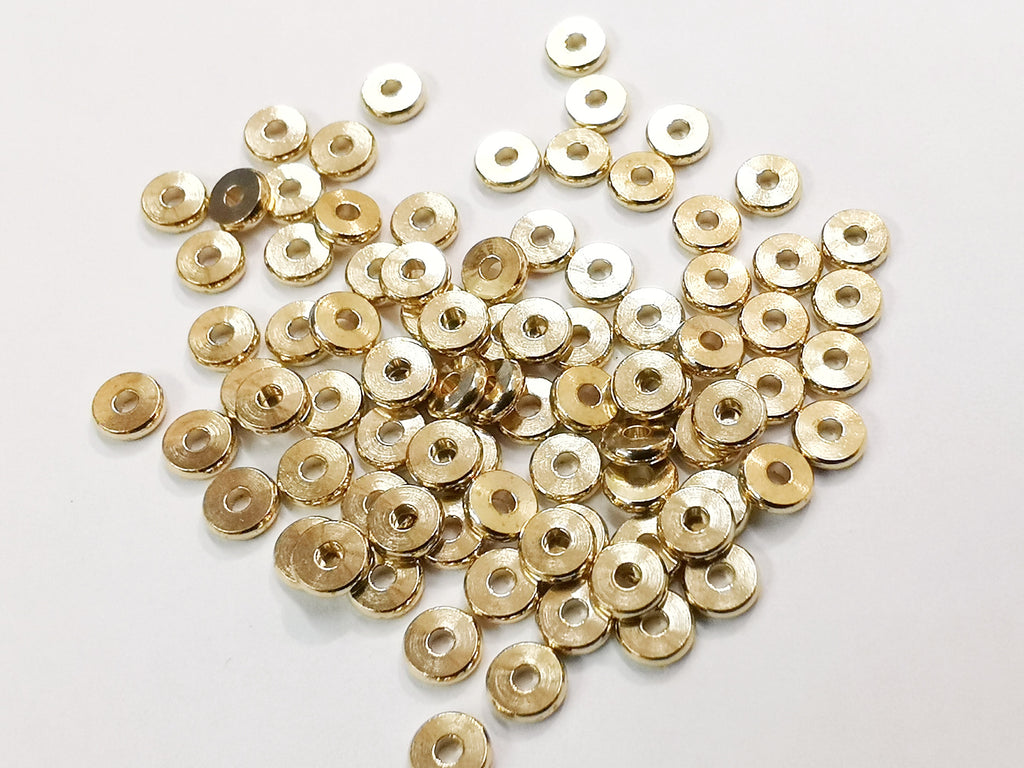 Bead, Brass, disk, spacer | 銅珠, 圓片隔珠