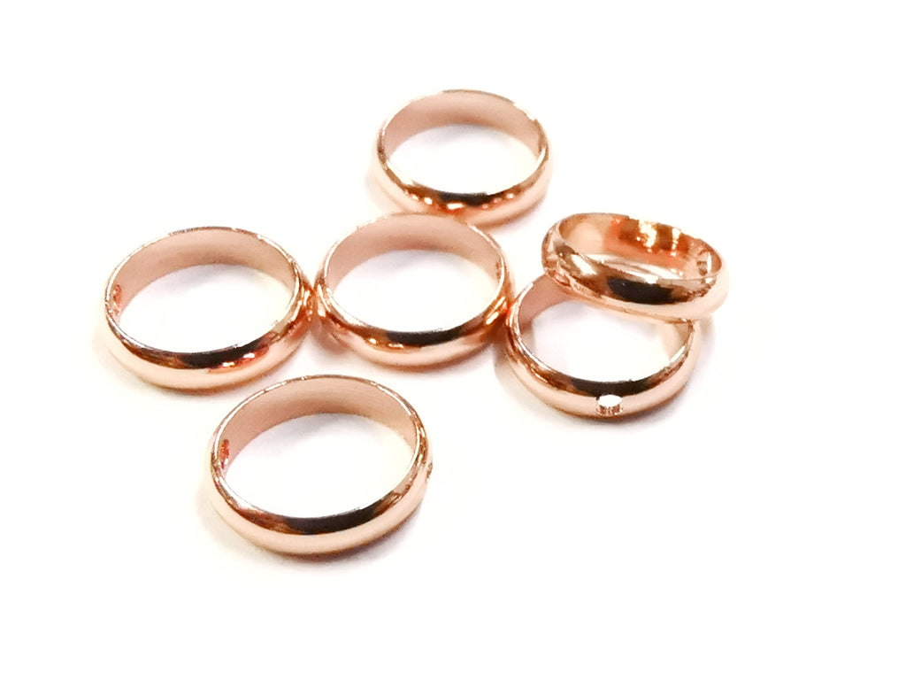 Brass Bead, Round Bead Frame, 8mm/10mm, 6 pcs | 雙孔銅圈, 8mm/10mm, 6個