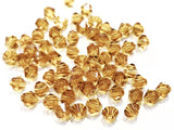 Bicone Glass Bead, 6mm, Goldenrod, 72 pcs | 雙尖水晶玻璃, 6mm, 中黃, 72粒