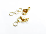 Clasp Set, Stainless Steel, Golden, 7x11mm| 鏈扣套裝, 不鏽鋼, 7x11mm, 金色