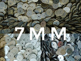 Clearance, Brass sequins, 7mm, centre hole, 150 pcs | 特價, 圓銅片, 7mm, 中孔, 150個