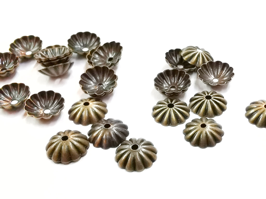 Bead Cap, Brass, 7.5mm, 24 Pieces | 銅珠蓋, 7.5mm, 24個