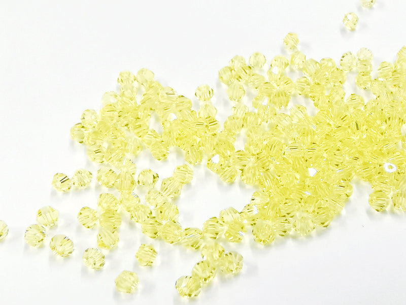 雙尖水晶玻璃, 3mm, 橘黃, 144粒