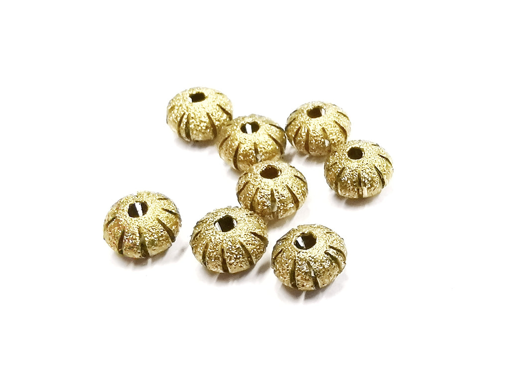 Bead, Brass, 5x7mm Sanded Rondelle | 5x7mm 銅珠 噴沙扁珠