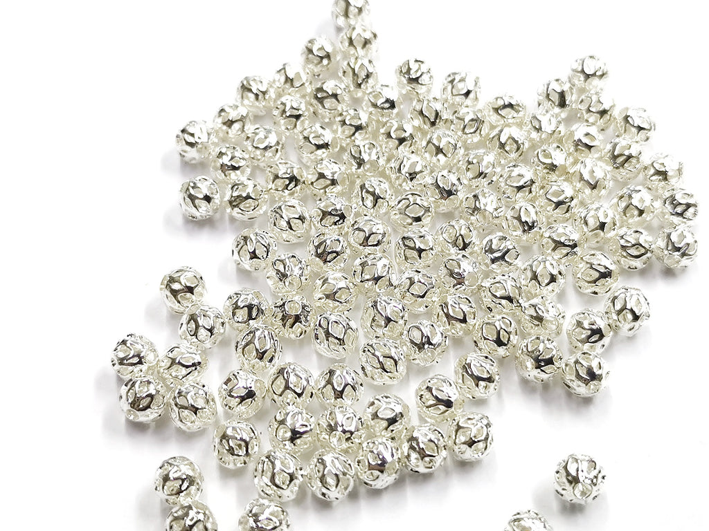 Bead, Brass, 5mm round, 30 pcs | 銅珠, 5mm通花銅珠, 30個