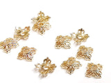 Bead Cap, Brass, 8mm, 10 Pieces | 銅珠蓋, 8mm, 10個