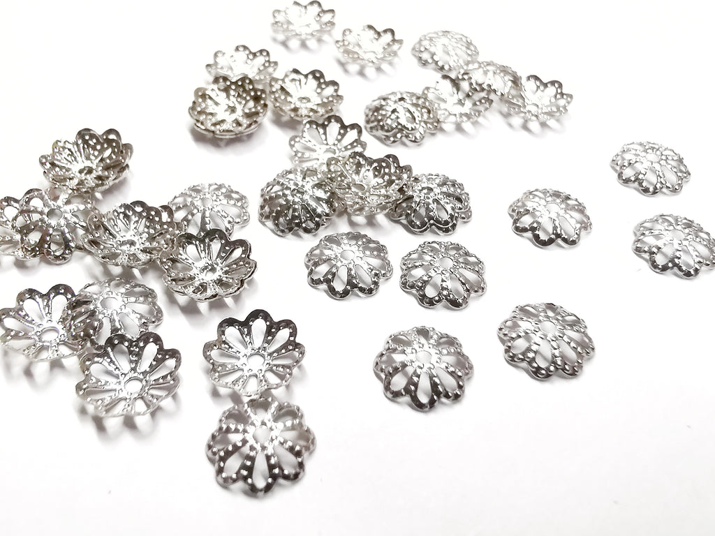 Bead Cap, Brass, 8mm, 24 Pieces | 銅珠蓋, 8mm, 24個