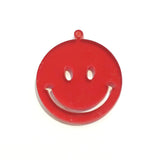 Acrylic charm, smile face charm, 2.9cm, 1 pc | 透明吊飾, 笑面, 2.9cm, 1個
