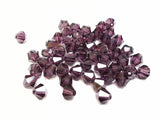 Bicone Glass Bead, 8mm, DarkViolet, 36pcs | 雙尖水晶玻璃, 8mm, 紫羅蘭, 36粒