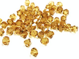 Bicone Glass Bead, 8mm, Golden Rod, 36pcs | 雙尖水晶玻璃, 8mm, 中黃, 36粒