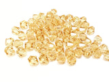 Bicone Glass Bead, 8mm, PaleGoldenrod, 36pcs | 雙尖水晶玻璃, 8mm, 金香檳, 36粒
