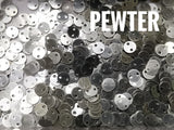 Clearance, Brass sequins, 6mm, 2 holes, 100 pcs | 特價, 圓銅片, 6mm, 雙孔, 100個