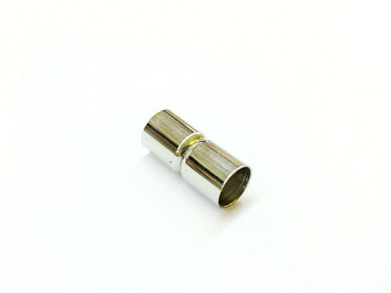 8x18mm Stainless Steel Magnetic Clasp, Tube, 7mm Hole, Price Per Piece - amakeit bead 天富
