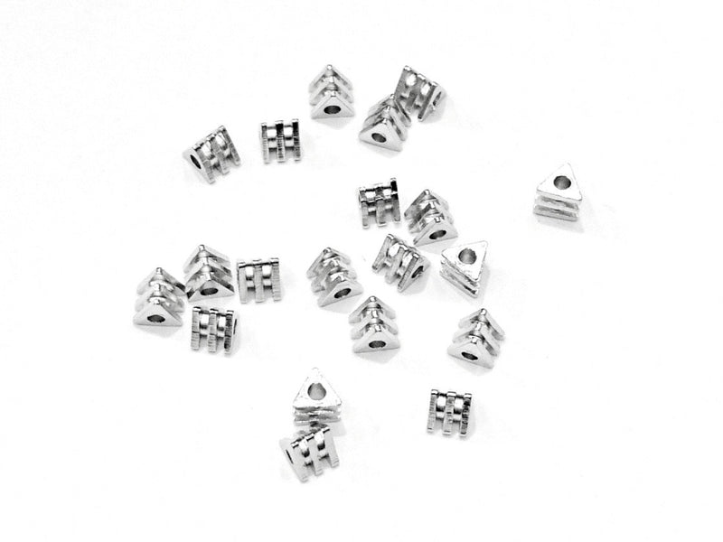 Brass Beads, 4mmx3.5mm, Triangle, 24 Pieces Per Pack - amakeit bead 天富