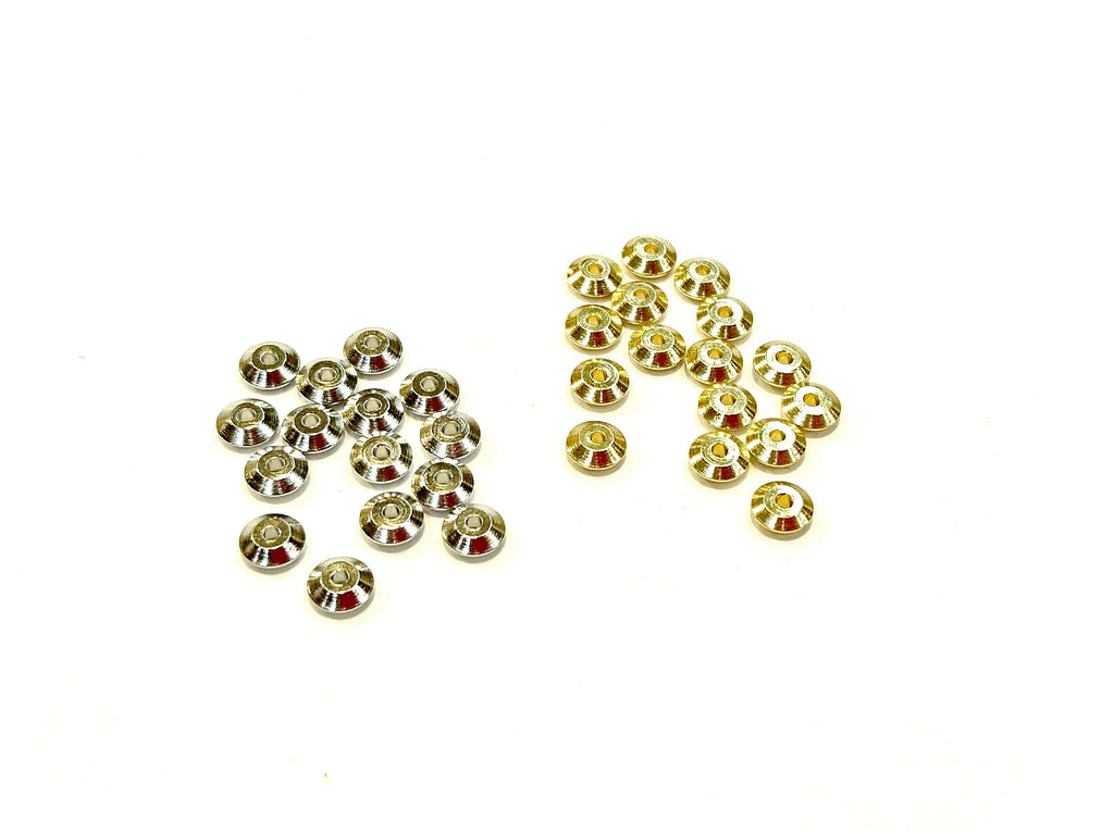 Brass Beads, 2x5mm, Round, Rondelle, 24 Pieces Per Pack - amakeit bead 天富