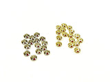 Brass Beads, 2x5mm, Round, Rondelle, 24 Pieces Per Pack - amakeit bead 天富