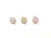 Cubic Zirconia Link, 10mm Round, Price Per Piece - amakeit bead 天富