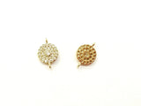 Cubic Zirconia Link, 10mm Round, Price Per Piece - amakeit bead 天富