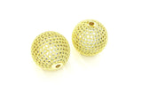 Cubic Zirconia Bead, 20mm Ball, Clear Cubic Zirconia, Price Per Piece - amakeit bead 天富
