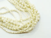 MOP shell round beads, 3.5mm to 8mm, Price Per Strand - amakeit bead 天富