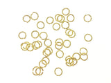 Jump Rings, Brass, Twisted Open Jump Rings, 5mm, 24 Pieces | 銅開口圈, 扭紋, 5mm, 24個
