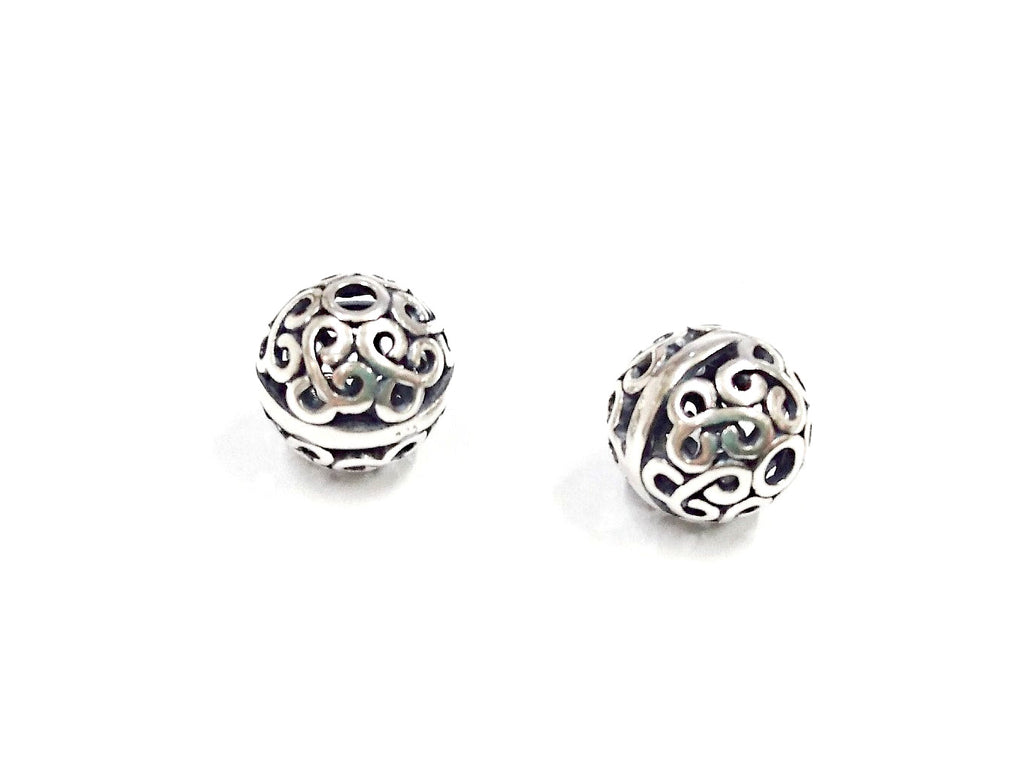 Bead, Sterling Silver, 10mm, Filigree | 通花銀珠, 10mm