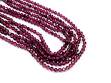 Gemstone beads, faceted round, Garnet | 天然水晶, 圓形切面, 石榴石