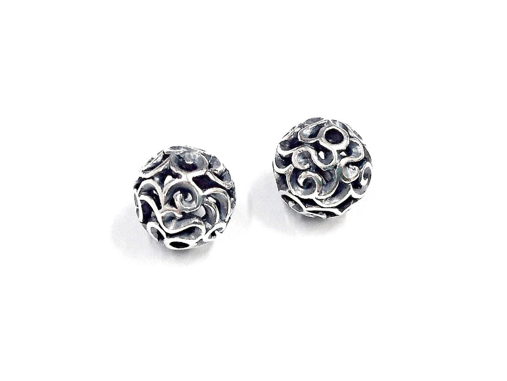 Bead, Sterling Silver, 10mm, Filigree | 通花銀珠, 10mm