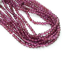Gemstone beads, faceted round, Garnet | 天然水晶, 圓形切面, 石榴石