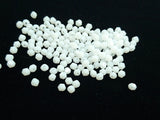 Bicone Glass Bead, 4mm, white, 144 Pcs | 雙尖水晶玻璃, 4mm, 實白色, 144粒