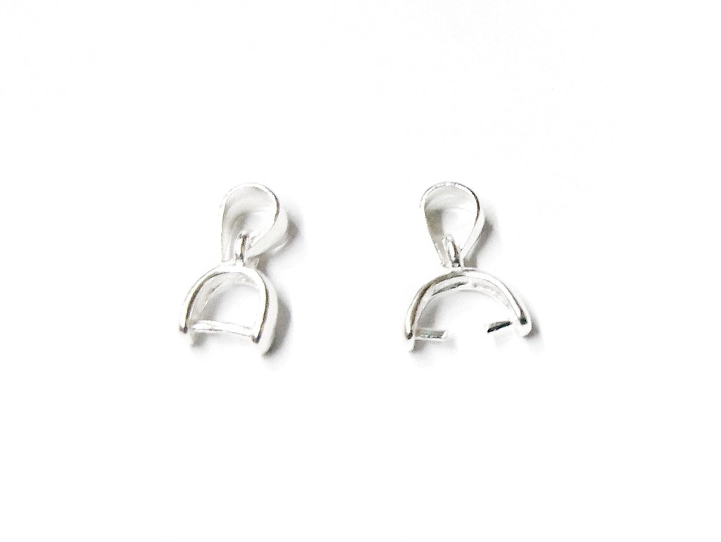 Sterling silver findings, Bails, 3x14mm | 瓜子扣, 925銀, 3x14mm