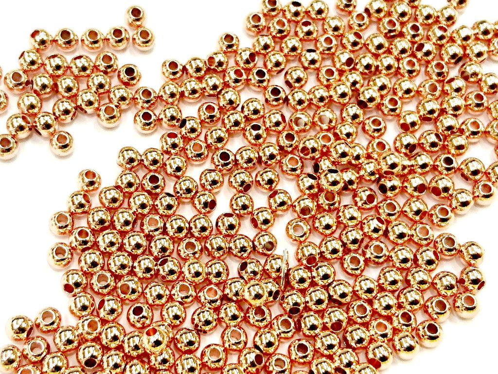 Bead, Brass, 4mm, Solid Ball, Assorted colors | 4mm圓形實心銅珠, 多色