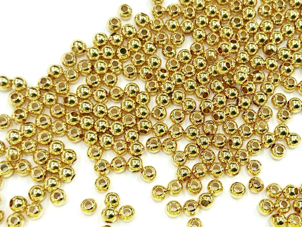 Bead, Brass, 4mm, Solid Ball, Assorted colors | 4mm圓形實心銅珠, 多色