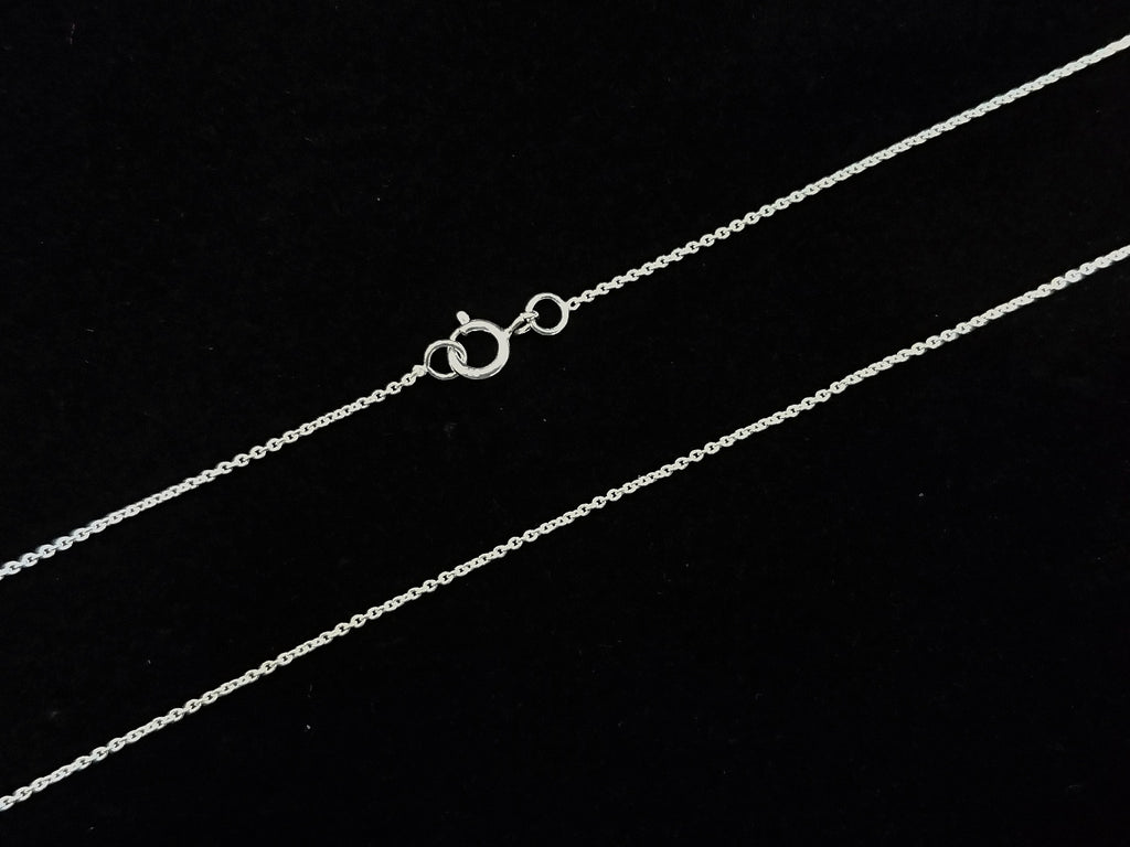 18" Sterling Silver Necklace, 0.9mm Cable Oval Chain | 18" 925銀項鏈 0.9mm O字鏈