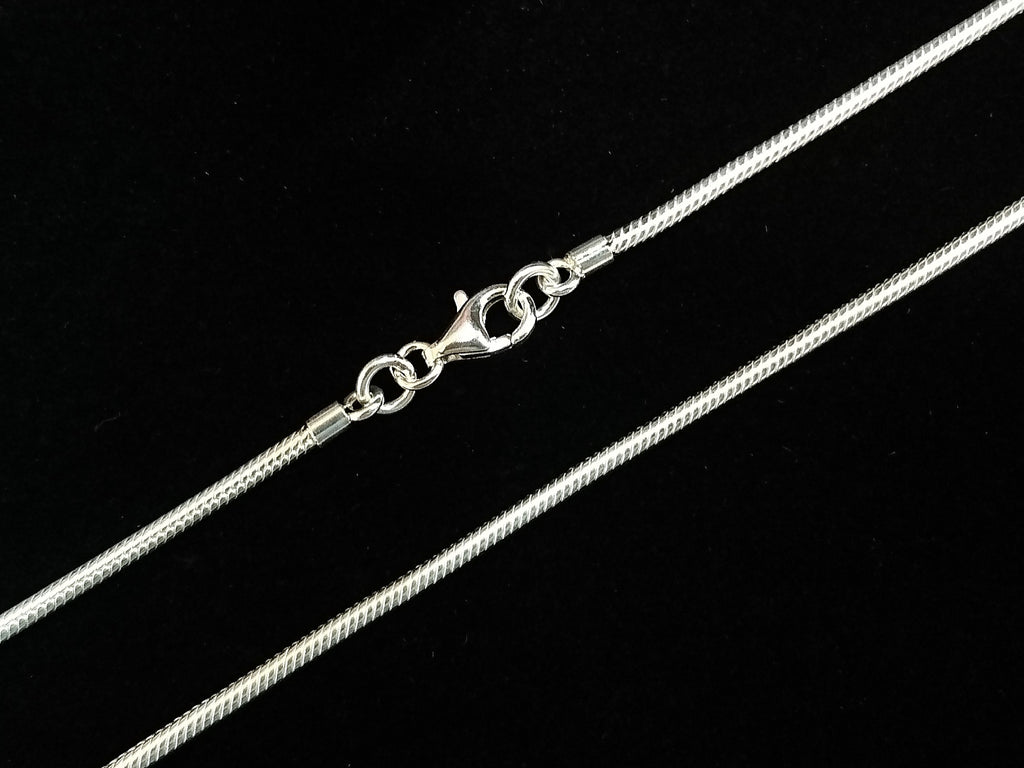 18" Sterling Silver Necklace, 1.8mm Snake Chain | 18" 925銀項鏈 1.8mm 蛇鏈