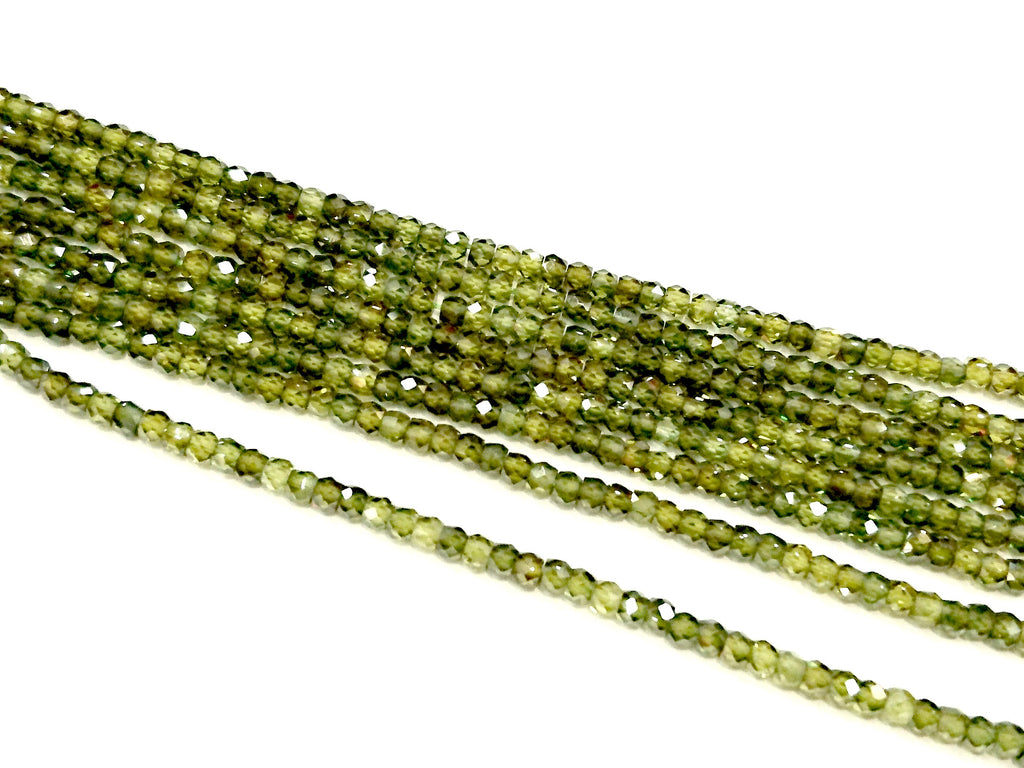 Bead, Cubic Zirconia Beads, CZ beads, Faceted Barrel 2.3x3.2mm | 方晶鋯石珠, 2.3x3.2mm切面桶珠