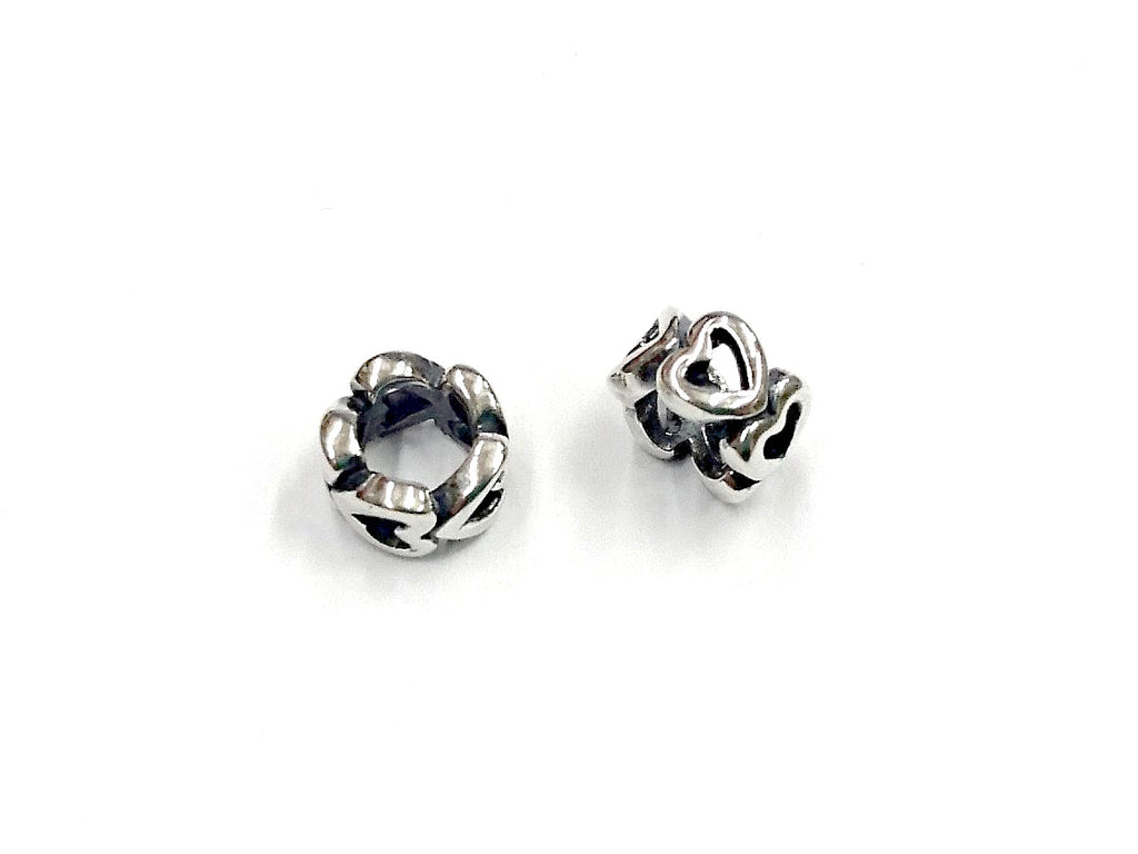 Bead, Sterling Silver, 8mm, Heart, Filigree | 通花心形銀珠, 8mm