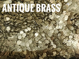 Brass sequins, 4mm, 2 holes, 200 pcs | 圓銅片, 4mm, 雙孔, 200個