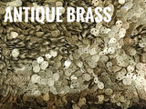 Clearance, Brass sequins, 4mm, 2 holes, 200 pcs | 特價, 圓銅片, 4mm, 雙孔, 200個