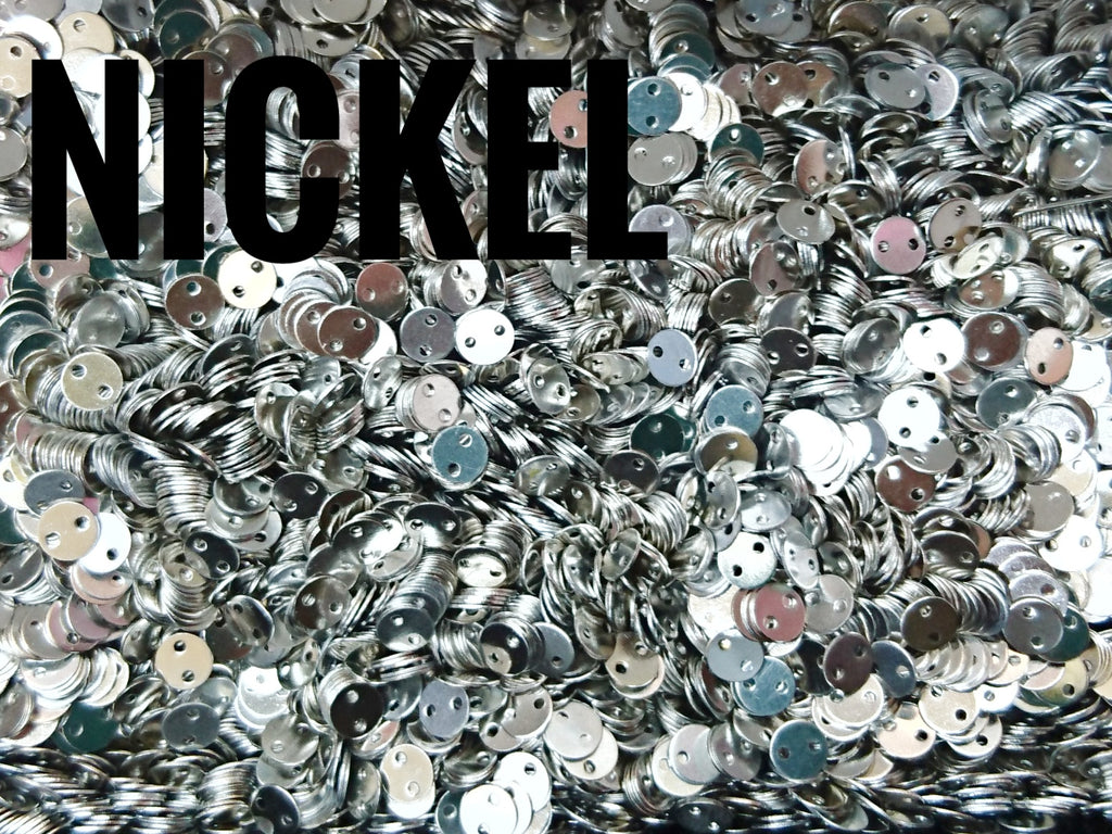 Clearance, Brass sequins, 4mm, 2 holes, 200 pcs | 特價, 圓銅片, 4mm, 雙孔, 200個