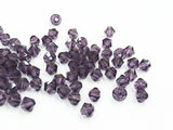 Bicone Glass Bead, 6mm, DarkViolet, 72pcs | 雙尖水晶玻璃, 6mm, 深紫羅蘭, 72粒