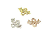 Cubic Zirconia Link, 14x19mm Wing, Price Per Piece - amakeit bead 天富