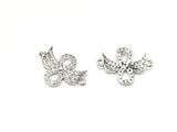 Cubic Zirconia Link, 14x19mm Wing, Price Per Piece - amakeit bead 天富