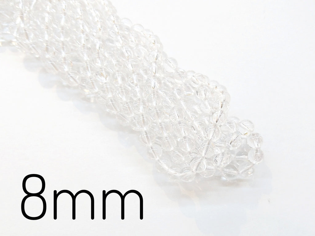 Rock Crystal, Smooth Round Beads, Gemstone Beads | 白水晶, 圓形, 水晶