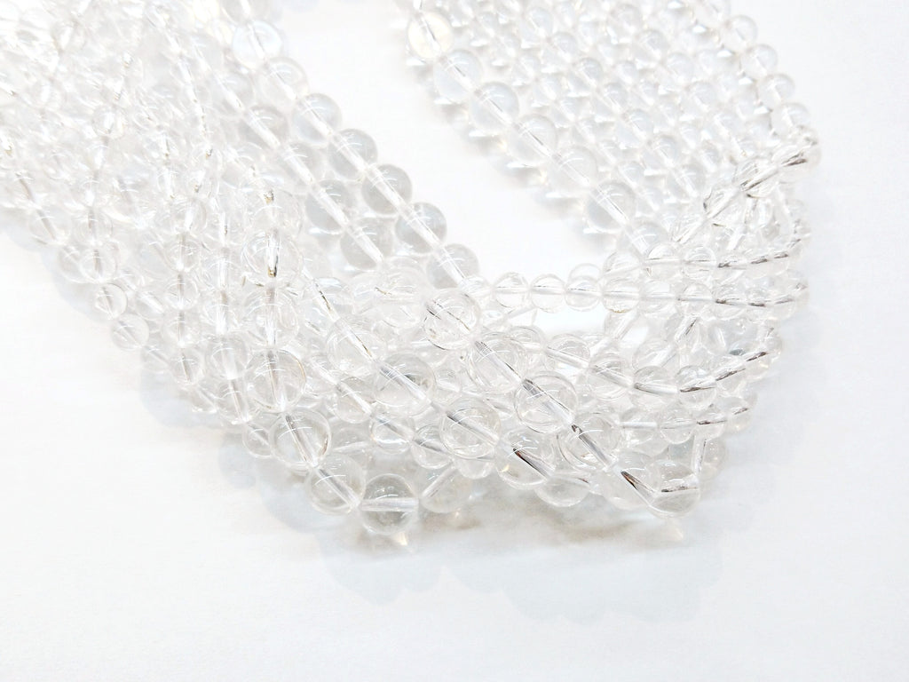 Rock Crystal, Smooth Round Beads, Gemstone Beads | 白水晶, 圓形, 水晶