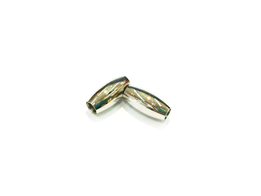 Stainless Steel Magnetic Clasp, 3mm Cord, 7x14mm Barrel | 不鏽鋼磁石扣, 3mm繩用, 7x14mm水桶型