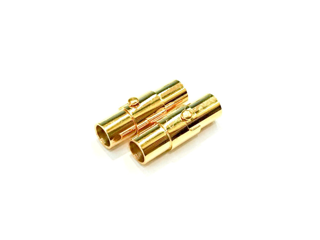 Stainless Steel Magnetic Clasp, 4mm Cord, 5x18mm Tube | 不鏽鋼磁石扣, 4mm繩用, 5x18mm