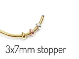 Sterling Silver Stopper Spacer Beads, 3x7mm, Rondelle, 2 Pieces | 925銀隔珠, 可定位, 2粒